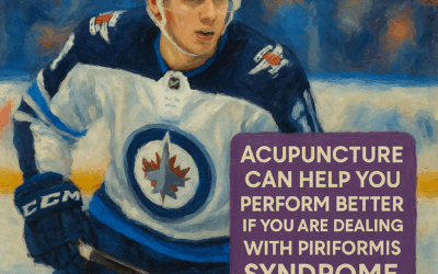 How does acupuncture help with hip pain in hockey players?